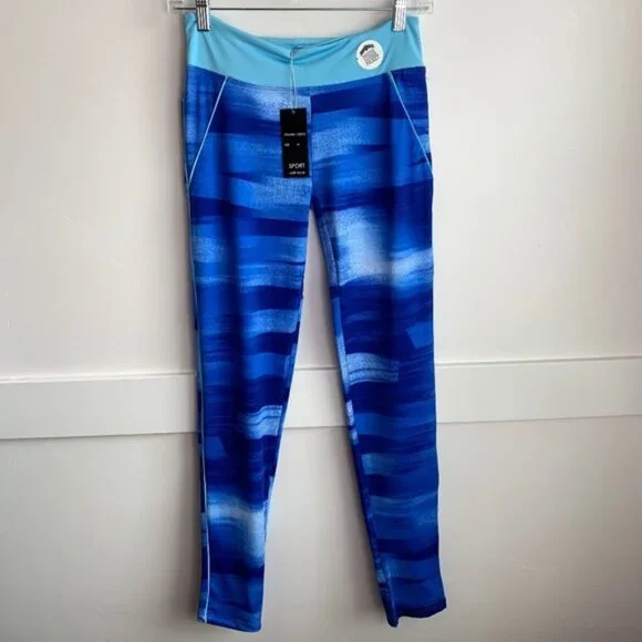 NWT LA SOCIETY SPORT Blue Ombre Leggings - Picture 1 of 8